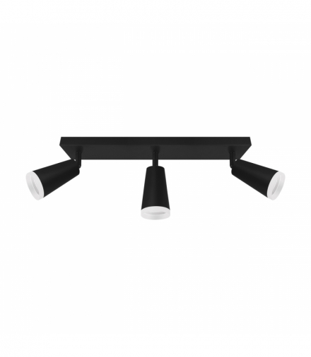 Oprawa ścienno-sufitowa SANA GU10 3L BLACK Struhm 04146