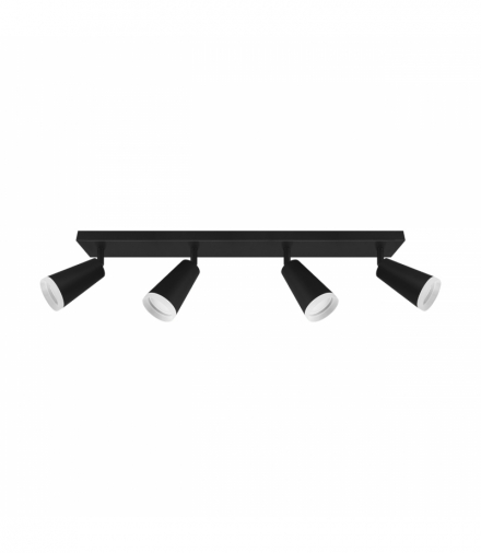 Oprawa ścienno-sufitowa SANA GU10 4L BLACK Struhm 04148