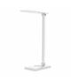 ISIYO LED 7W Lampka biurkowa z ładowarką indukcyjną i USB, 390lm, zmiana barwy, ściemnialna, BIAŁA