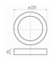 LED90 FENIX-R White 18W NW 1350lm - Oprawa LED natynkowa n/t (Downlight LED) Greenlux GXDW250