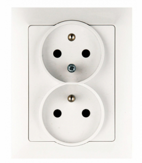 PREMIUM ZA-26 - Gniazdo wtyczkowe podwójne 2x2P+Z Greenlux GXKP038
