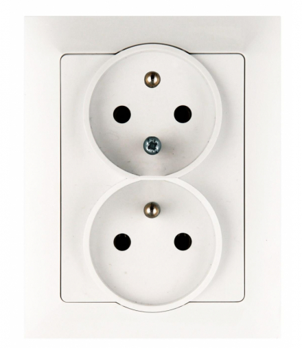 PREMIUM ZA-26 - Gniazdo wtyczkowe podwójne 2x2P+Z Greenlux GXKP038