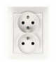 PREMIUM ZA-26 - Gniazdo wtyczkowe podwójne 2x2P+Z Greenlux GXKP038
