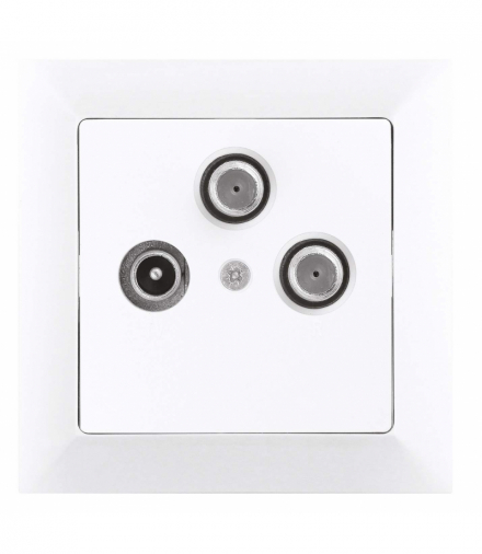 PREMIUM 2 TV+R+S - Gniazdo abonenckie podwójne "RTV" satelitarne Greenlux GXKP044