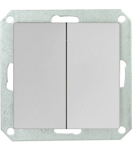 PREMIUM VP-5 M-S - Wyłącznik 2-klawiszowy świecznikowy Greenlux GXKP116