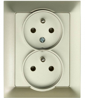 PREMIUM ZA-26 P - Gniazdo wtyczkowe podwójne 2x2P+Z Greenlux GXKP238