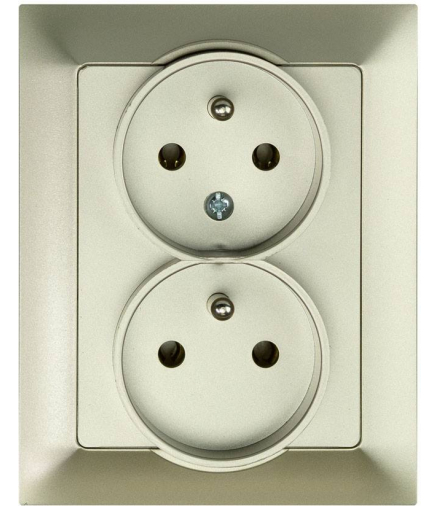 PREMIUM ZA-26 P - Gniazdo wtyczkowe podwójne 2x2P+Z Greenlux GXKP238