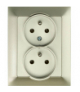 PREMIUM ZA-26 P - Gniazdo wtyczkowe podwójne 2x2P+Z Greenlux GXKP238