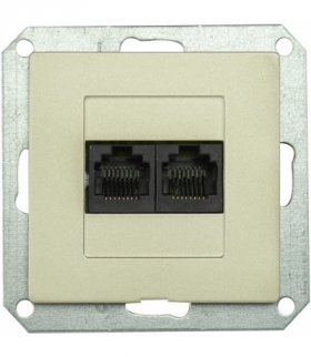 PREMIUM 2 PC M-P - Gniazdo komputer. p/t 2x8pin zacisk krone LSA+ Greenlux GXKP250