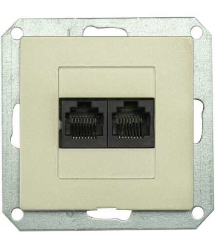 PREMIUM 2 PC M-P - Gniazdo komputer. p/t 2x8pin zacisk krone LSA+ Greenlux GXKP250