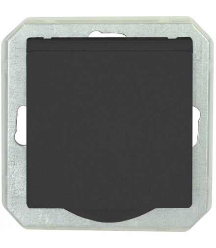 PREMIUM ZA-16 CV M-N - Gniazdo wtyczkowe pojedyncze 2P+Z z klapką bryzgoodporne Greenlux GXKP537