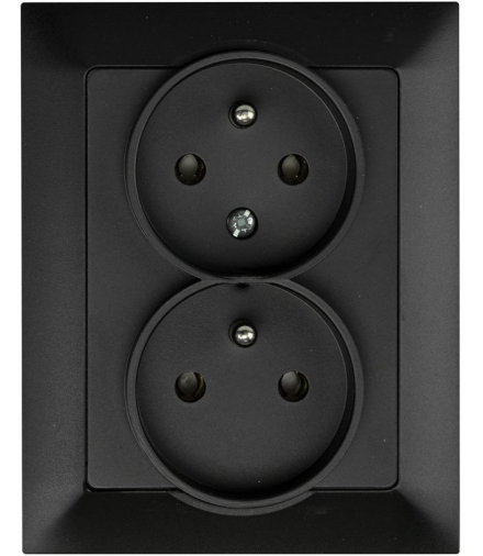 PREMIUM ZA-26 N - Gniazdo wtyczkowe podwójne 2x2P+Z Greenlux GXKP538