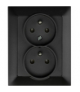 PREMIUM ZA-26 N - Gniazdo wtyczkowe podwójne 2x2P+Z Greenlux GXKP538