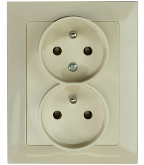 PREMIUM ZA-26 C - Gniazdo wtyczkowe podwójne 2x2P+Z Greenlux GXKP638