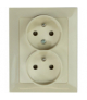PREMIUM ZA-26 C - Gniazdo wtyczkowe podwójne 2x2P+Z Greenlux GXKP638