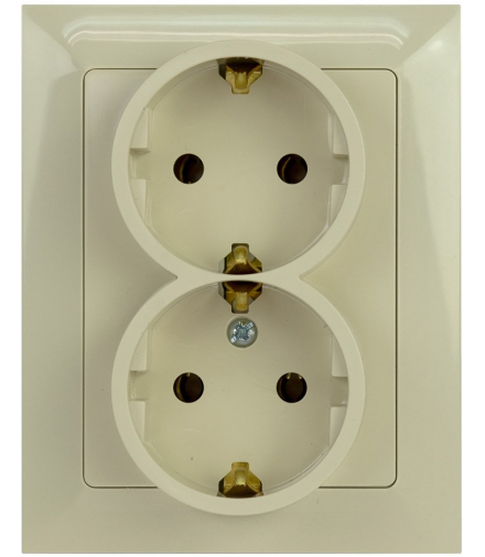 PREMIUM ZA-27 SCHUKO C - Gniazdo wtyczkowe podwójne 2x2P+Z Greenlux GXKP639