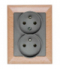 PREMIUM ZA-26 G+B - Gniazdo wtyczkowe podwójne 2x2P+Z Greenlux GXKP738