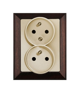 PREMIUM ZA-26 P+W - Gniazdo wtyczkowe podwójne 2x2P+Z Greenlux GXKP838