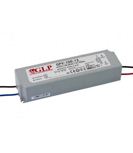 DRIVER 12V 8300mA 100W/P, 8.3A IP67 (GPV-100) - Zasilacz LED w obudowie plastikowej Greenlux GXLD137