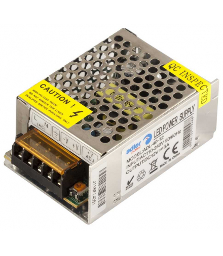 DRIVER 12V 3000mA 40W/M, 3A (ADLX-40-12) - Zasilacz LED siatkowy Greenlux GXLD162