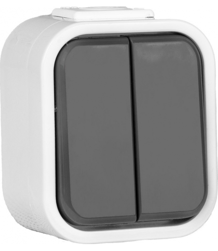 URAN VP-5/S E - Wyłącznik 2-klawiszowy świecznikowy bryzgoodporny Greenlux GXNP127