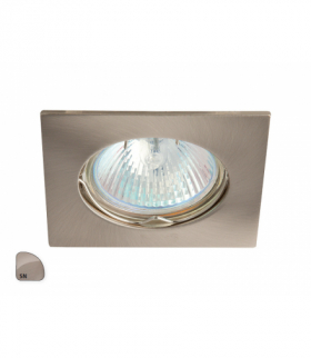 IZZY DS10-Q-SN - Oczko (komponent) kwadrat aluminium Greenlux GXPL011
