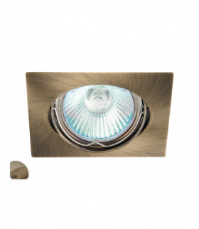 IZZY DT10-Q-AB - Oczko (komponent) kwadrat regulowane aluminium Greenlux GXPL033