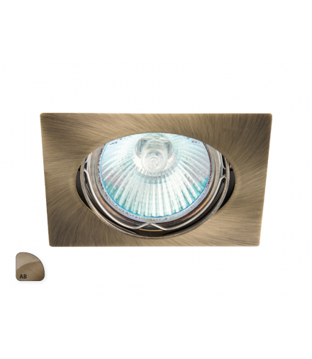 IZZY DT10-Q-AB - Oczko (komponent) kwadrat regulowane aluminium Greenlux GXPL033