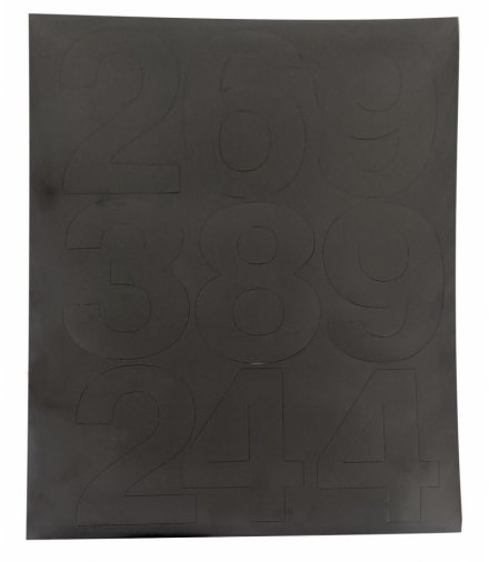 Number stickers FRONT PROFI - Etykiety samoprzylepne z cyframi i literami Greenlux GXPR135