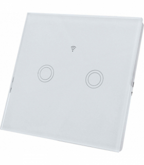 WiFi 2SWITCH White - Wyłącznik światła dopuszkowy SMART WiFI Greenlux GXSH041