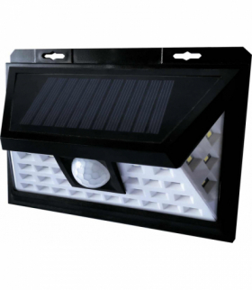 EMA SOLAR PIR 34LED NW 200/20lm - Kinkiet LED elewacyjny SOLAR Greenlux GXSO003