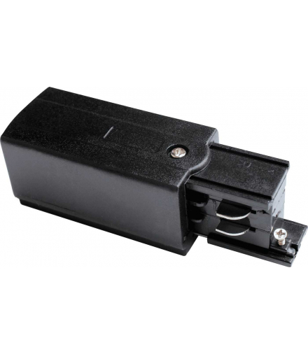 TRACK POWER CONNECTOR P-L 4W BLACK - Złącze zasilające szynoprzewodu Greenlux GXTR012