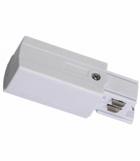 TRACK POWER CONNECTOR P-R 4W WHITE - Złącze zasilające szynoprzewodu Greenlux GXTR014