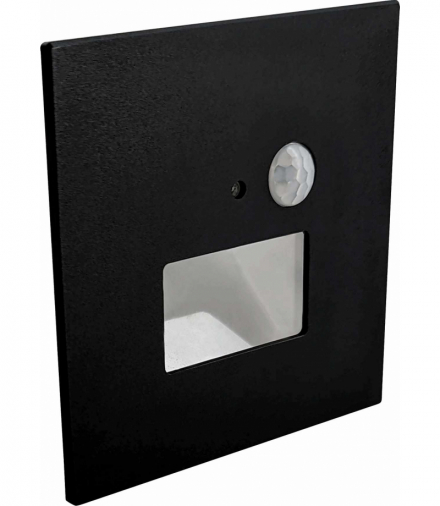 JACK PIR Black 1,5W CCT 75/120lm - Oprawa LED dopuszkowa z czujnikiem ruchu (PIR) Greenlux GXLL092