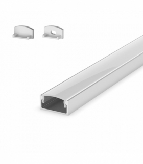 SET-PROFIL (E) SR/ML 2m - Zestaw profil, klosz, zaślepki Greenlux GXLP900