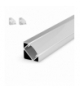 SET-PROFIL (V) SR/ML 2m - Zestaw profil, klosz, zaślepki Greenlux GXLP906