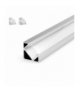 SET-PROFIL (V) SR/CL 2m - Zestaw profil, klosz, zaślepki Greenlux GXLP910