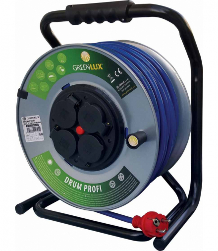DRUM PROFI 3G1,5 40m Schuko - Przedłużacz bębnowy Greenlux GXPK014