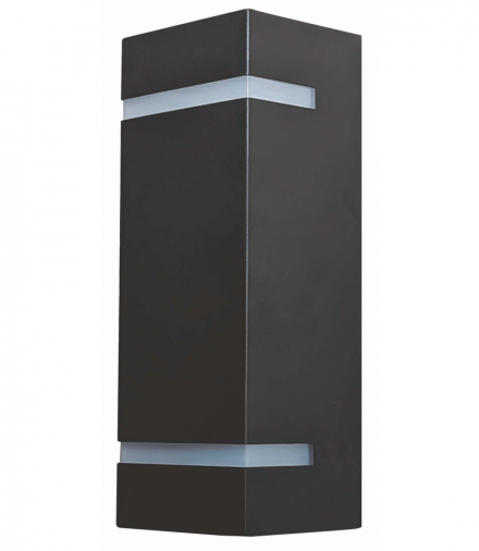 BRICK Black 2GU10 - Kinkiet 2xGU10 elewacyjny Greenlux GXPS002