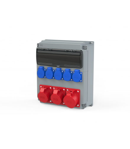 ROZDZIELNICA STACJONARNA OPOLE 32/5 + 2x16/5 + 5x230V bez zabezpieczeń IP54 PCE