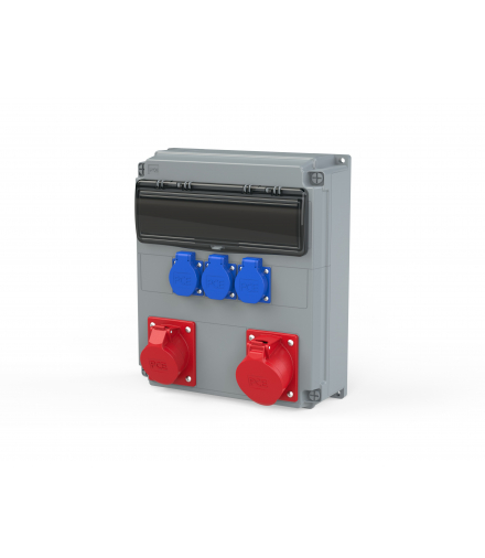 ROZDZIELNICA STACJONARNA OPOLE 32/5 + 16/5 + 3x230V z zabezpieczeniami IP54 PCE