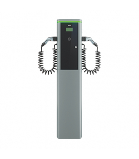 Stacja ładowania pojazdów elektrycznych, wolnostojąca, IP54, IK10, 7,4kW-14,8kW, 230-400V, 1F 32 A, 2x kabel spiralny T2, 4m, Ethernet RS485 modem 4G Simon 0621233-100