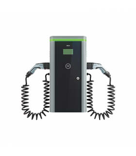 Stacja ładowania pojazdów elektrycznych, naścienna, IP54, IK10, 22kW-44kW, 230-400V, 3F 32 A, 2x kabel spiralny T2, 4m, Ethernet RS485 modem 4G Simon 0631213-100