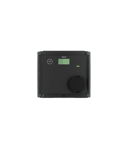 Stacja ładowania pojazdów elektrycznych, naścienna, IP54, IK10, 7,4kW-7,4kW, 230-400V, 1F 32 A, gniazdo T2, Ethernet RS485 (multipoint), RDC + nadprądowy Simon 0640141-100
