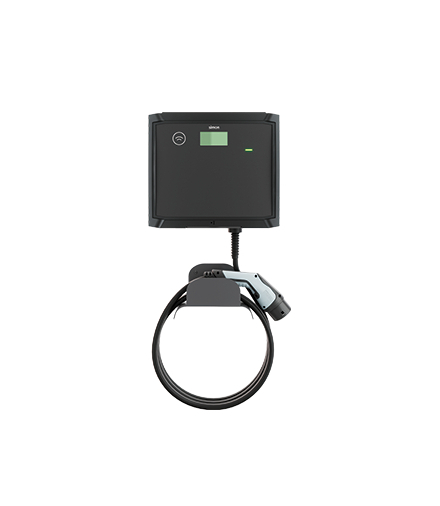 Stacja ładowania pojazdów elektrycznych, naścienna, IP54, IK10, 7,4kW-7,4kW, 230-400V, 1F 32 A, kabel prosty T2, 5m, Ethernet RS485 (multipoint), RDC + nadprądowy Simon 0640142-100