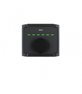 Stacja ładowania pojazdów elektrycznych, naścienna, IP54, IK10, 22kW-22kW, 230-400V, 3F 32 A, gniazdo T2, Simon Plug & Drive APP, Bluetooth RS485 (multipoint) Simon 0651021-000