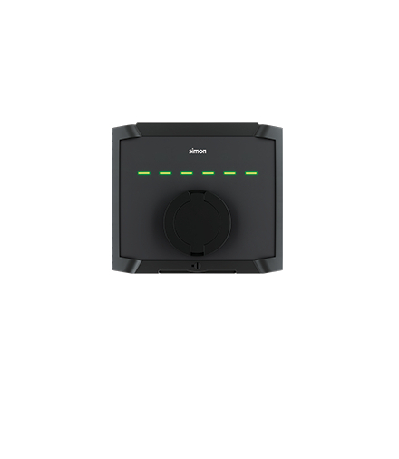 Stacja ładowania pojazdów elektrycznych, naścienna, IP54, IK10, 22kW-22kW, 230-400V, 3F 32 A, gniazdo T2, Simon Plug & Drive APP, Bluetooth RS485 (multipoint), RDC + nadprądowy Simon 0651021-100