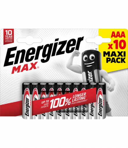 BATERIA ENERGIZER MAX AAA LR03 10 eco ENERGIZER 7638900438239