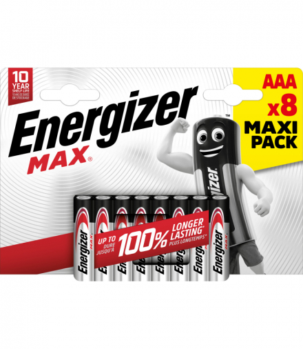 BATERIA ENERGIZER MAX AAA LR03 8 eco ENERGIZER 7638900437980