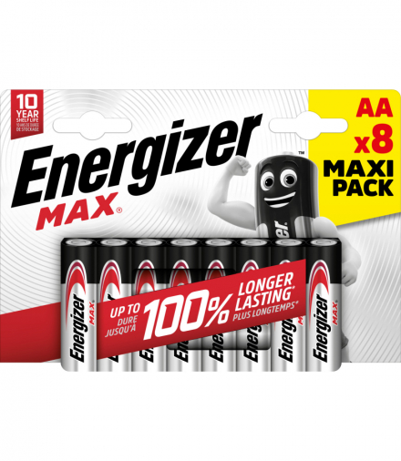 BATERIA ENERGIZER MAX AA LR6 8 eco ENERGIZER 7638900437720